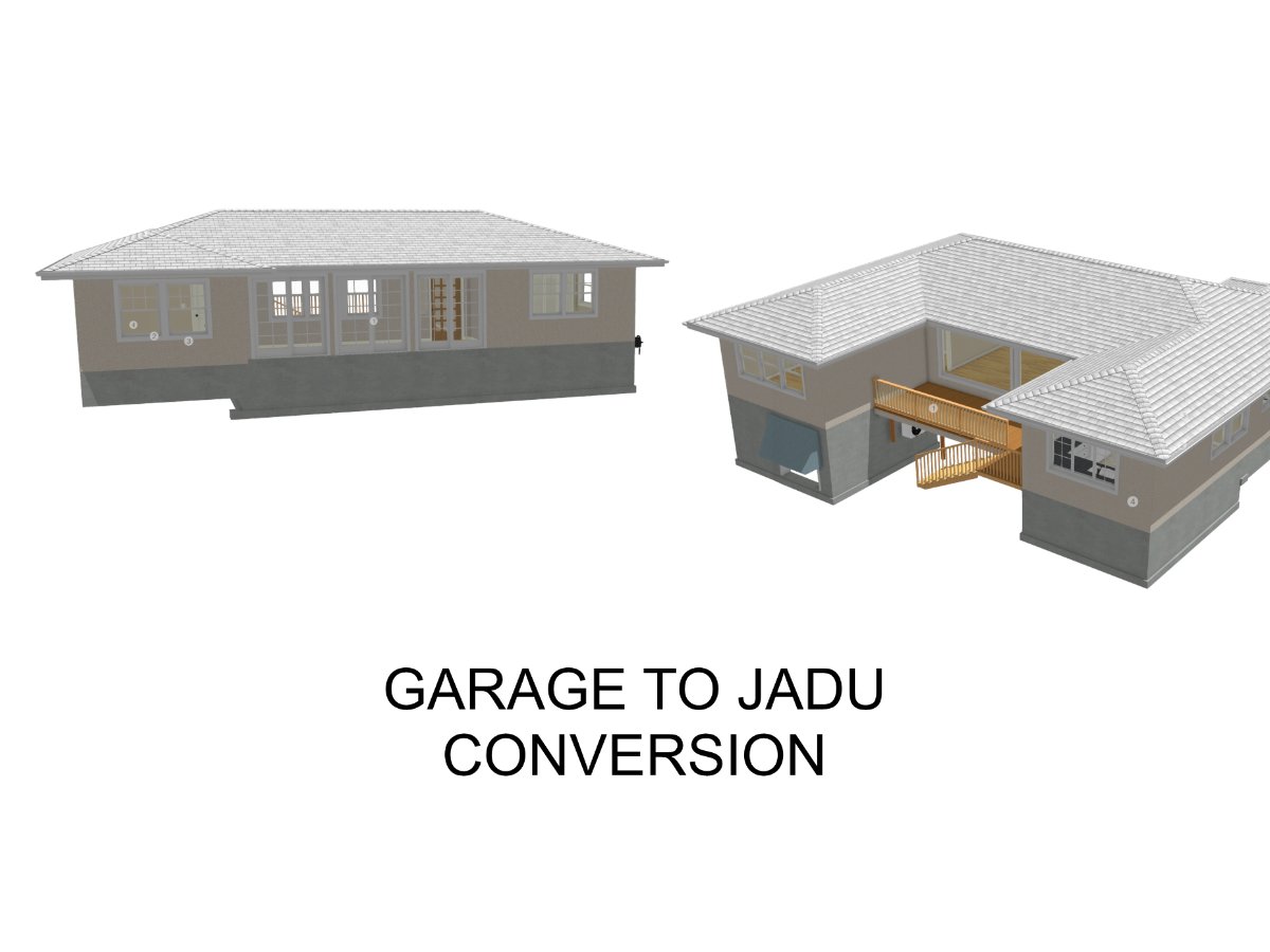 Garage to JADU conversion plan set cover sheet, Napa